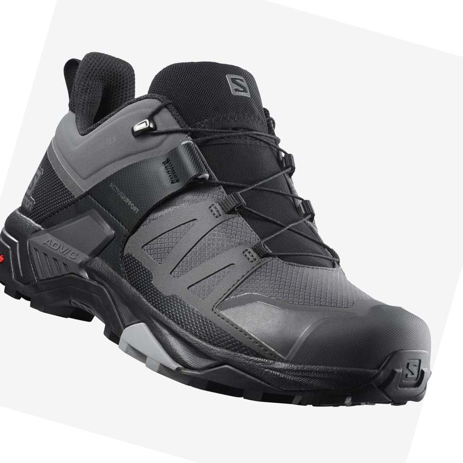 Salomon X ULTRA 4 GORE-TEX Túracipő Férfi Szürke | HU 2032ZUT